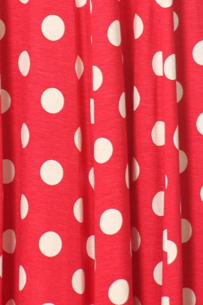 Paneled polka dot a-line midi dress