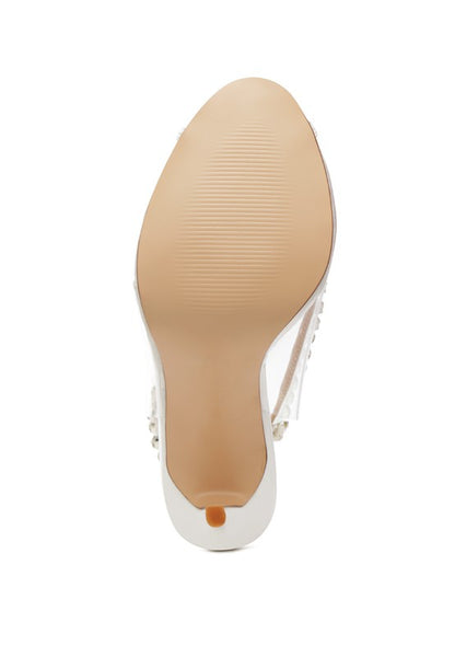 Camarine Clear Stiletto Sling-back