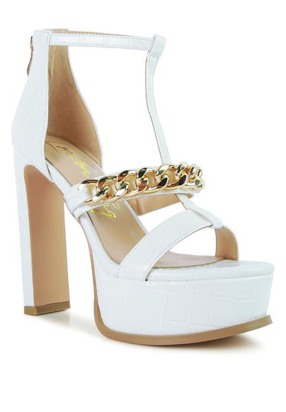 BONITA METAL CHAIN ZIP UP SANDAL