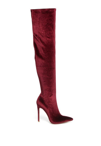 MADMAN STRETCH HIGH HEEL VELVET BOOT