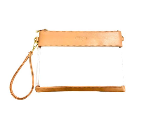 Clear Gameday Wristlet - NUDE