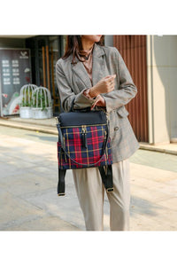 MKF Collection Nishi Plaid Backpack By Mia K