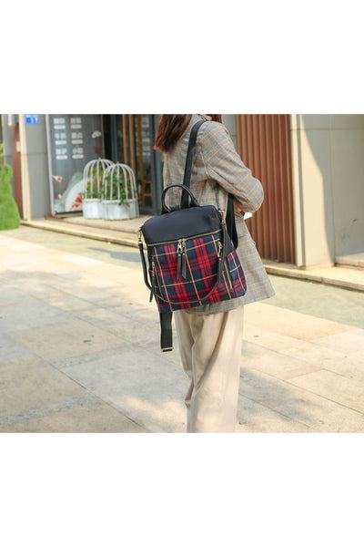 MKF Collection Nishi Plaid Backpack By Mia K