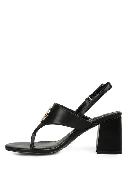 Monde Block Heel Thong Sandals