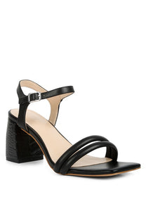 Edyta Ankle Strap Block Heel Sandals