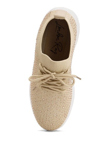 Elizha Stud Embellished Lace Up Sneakers