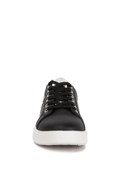 Claude Faux Leather Back Panel Detail Sneakers