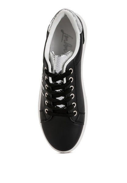 Claude Faux Leather Back Panel Detail Sneakers